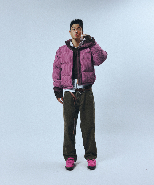 SUNDAY FRUIT MARKET(サンデーフルーツマーケット)の「CHECK REVERSIBLE DOWN PUFFER PURPLE(ダウンジャケット/コート・レディース・その他・M/L/S)」の4枚目の写真