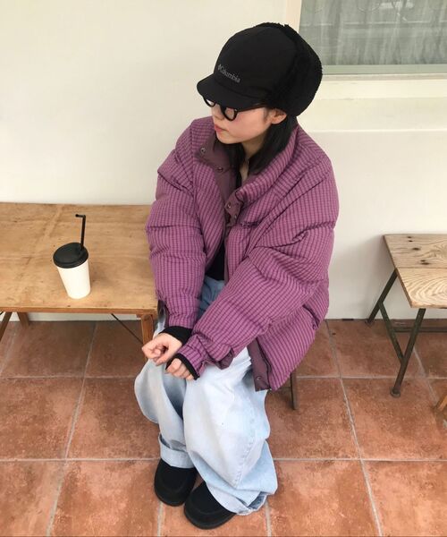 SUNDAY FRUIT MARKET(サンデーフルーツマーケット)の「CHECK REVERSIBLE DOWN PUFFER PURPLE(ダウンジャケット/コート・レディース・その他・M/L/S)」の8枚目の写真