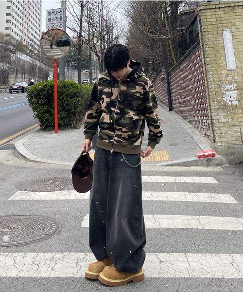 GAINSBORO(ゲインズボロ)の「カモ2WAYシグネチャーフードジップアップ_カモベージュ(パーカー・レディース・その他・S/M/L/XL)」の3枚目の写真