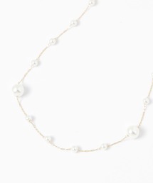 GLOBAL WORK | ガラスパールロングネックレス/637841(ネックレス)