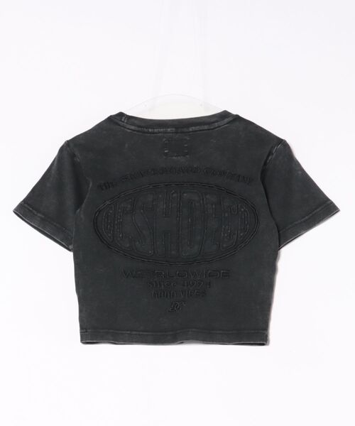 DC(ディーシー)の「DC/ディーシー レディース ショート丈 26 WS HIDDEN SHORT SS LST261314(Tシャツ/カットソー・レディース・ライトピンク/スミクロ・S/M)」の3枚目の写真