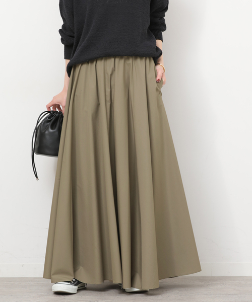 JOURNAL STANDARD relume(ジャーナルスタンダード レリューム)の「タイプライターフレアースカート(スカート・レディース・カーキ/ブルー系その他・FREE)」の2枚目の写真