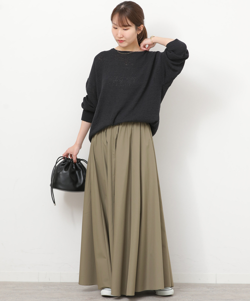 JOURNAL STANDARD relume(ジャーナルスタンダード レリューム)の「タイプライターフレアースカート(スカート・レディース・カーキ/ブルー系その他・FREE)」の3枚目の写真