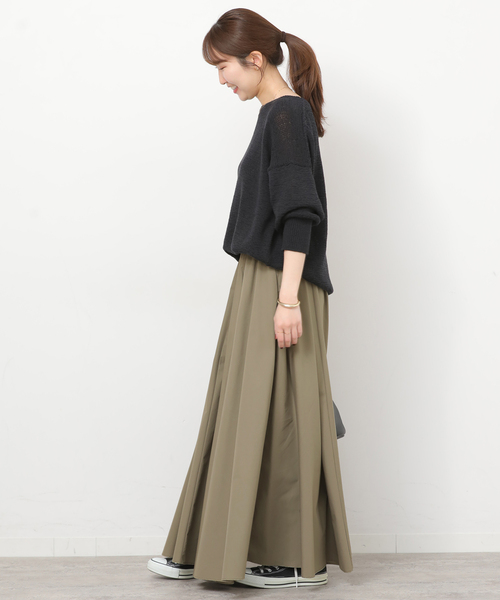 JOURNAL STANDARD relume(ジャーナルスタンダード レリューム)の「タイプライターフレアースカート(スカート・レディース・カーキ/ブルー系その他・FREE)」の5枚目の写真