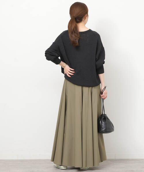 JOURNAL STANDARD relume(ジャーナルスタンダード レリューム)の「タイプライターフレアースカート(スカート・レディース・カーキ/ブルー系その他・FREE)」の6枚目の写真