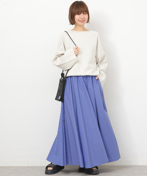 JOURNAL STANDARD relume(ジャーナルスタンダード レリューム)の「タイプライターフレアースカート(スカート・レディース・カーキ/ブルー系その他・FREE)」の12枚目の写真