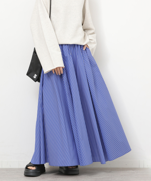 JOURNAL STANDARD relume(ジャーナルスタンダード レリューム)の「タイプライターフレアースカート(スカート・レディース・カーキ/ブルー系その他・FREE)」の17枚目の写真