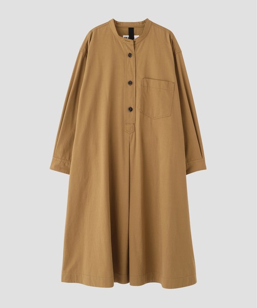 MHL.（エムエイチエル）の「BRUSHED SOFT COTTON TWILL（ワンピース・レディース・ブラック/ライトブラウン・2/1）」の10枚目の写真