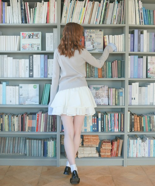 mic by Olu.（ミックバイオルドット）の「シャツドッキングカーディガン（カーディガン/ボレロ・レディース・イエロー/グレー・FREE）」の5枚目の写真