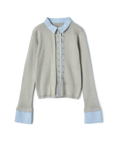 mic by Olu.（ミックバイオルドット）の「シャツドッキングカーディガン（カーディガン/ボレロ・レディース・イエロー/グレー・FREE）」の15枚目の写真