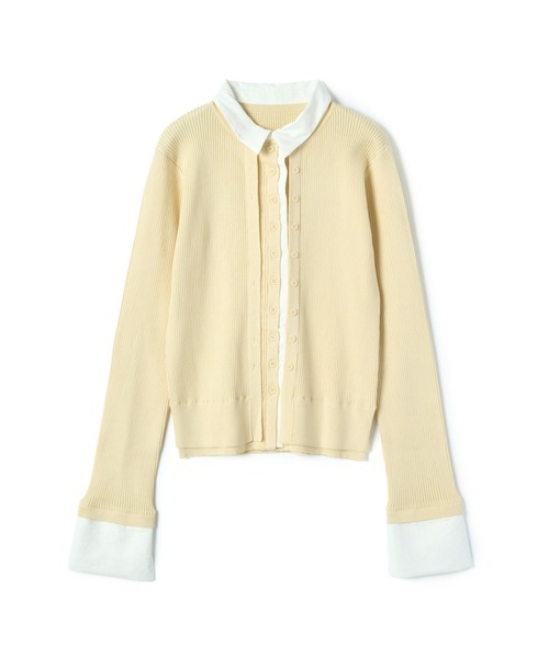 mic by Olu.（ミックバイオルドット）の「シャツドッキングカーディガン（カーディガン/ボレロ・レディース・イエロー/グレー・FREE）」の16枚目の写真