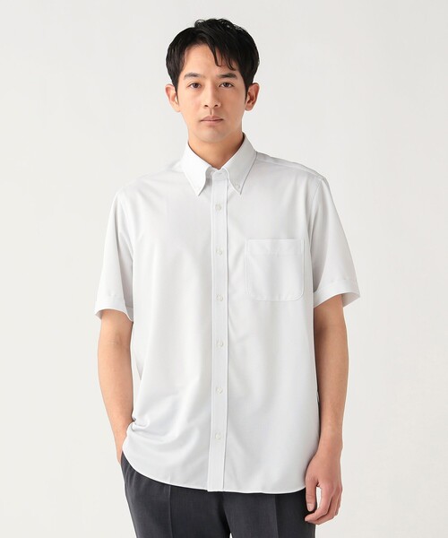 BEAMS HEART(ビームスハート)の「【7/9値下げ】ツイル イージーケア ショートスリーブ ボタンダウンシャツ【クールビズ】(シャツ/ブラウス・メンズ・ホワイト/ブルー/グレー/ネイビー・SMALL/LARGE/MEDIUM/X-LARGE)」の3枚目の写真