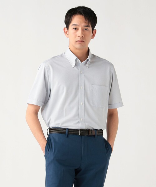BEAMS HEART(ビームスハート)の「【7/9値下げ】ツイル イージーケア ショートスリーブ ボタンダウンシャツ【クールビズ】(シャツ/ブラウス・メンズ・ホワイト/ブルー/グレー/ネイビー・SMALL/LARGE/MEDIUM/X-LARGE)」の4枚目の写真
