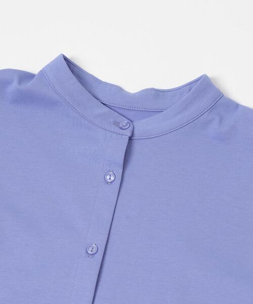 ITEMS URBANRESEARCH（アイテムズ アーバンリサーチ）の「バンドカラーソデタックカットソー（シャツ/ブラウス・レディース・ブルー/ストライプ/ホワイト・FREE）」の9枚目の写真