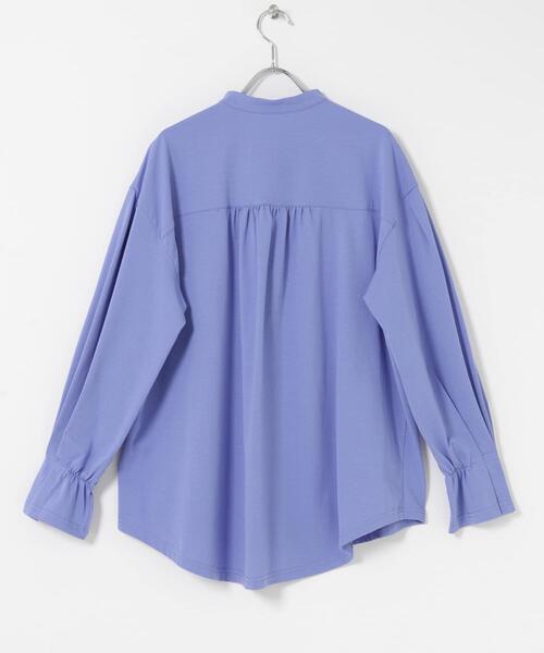 ITEMS URBANRESEARCH（アイテムズ アーバンリサーチ）の「バンドカラーソデタックカットソー（シャツ/ブラウス・レディース・ブルー/ストライプ/ホワイト・FREE）」の12枚目の写真