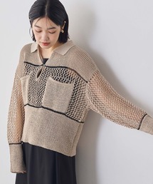 Munich | ストローヤーン襟付きニット(ニット/セーター)