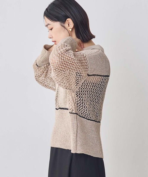 Munich(ミューニック)の「ストローヤーン襟付きニット(ニット/セーター・レディース・ベージュ・FREE)」の8枚目の写真