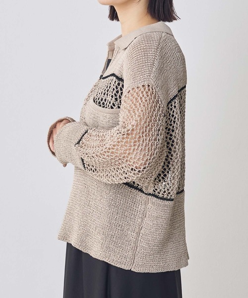 Munich(ミューニック)の「ストローヤーン襟付きニット(ニット/セーター・レディース・ベージュ・FREE)」の17枚目の写真