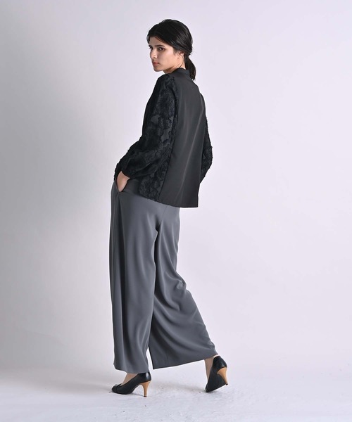 RAW FUDGE（ローファッジ）の「カットジャガードフロントファスナーブラウス（シャツ/ブラウス・レディース・ブラック/オフホワイト・M）」の14枚目の写真