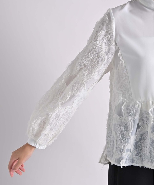 RAW FUDGE（ローファッジ）の「カットジャガードフロントファスナーブラウス（シャツ/ブラウス・レディース・ブラック/オフホワイト・M）」の17枚目の写真