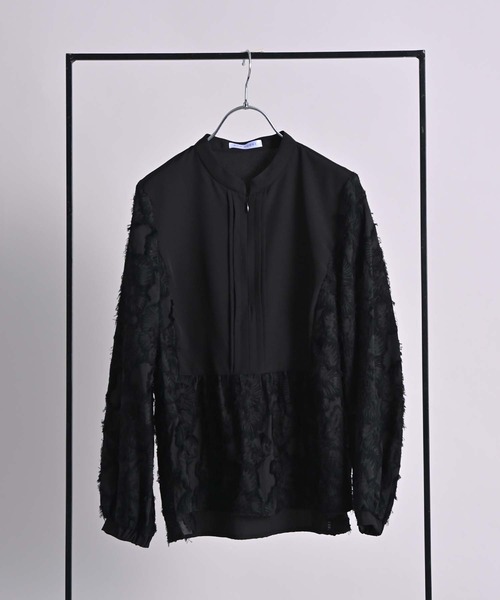 RAW FUDGE（ローファッジ）の「カットジャガードフロントファスナーブラウス（シャツ/ブラウス・レディース・ブラック/オフホワイト・M）」の22枚目の写真