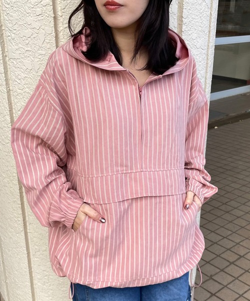 CRB(シーアールビー)の「アノラックパーカー(マウンテンパーカー・レディース・ブラック/カーキ/ピンク/ベージュ・F)」の10枚目の写真