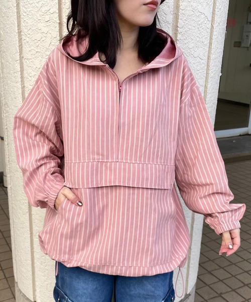 CRB(シーアールビー)の「アノラックパーカー(マウンテンパーカー・レディース・ブラック/カーキ/ピンク/ベージュ・F)」の12枚目の写真