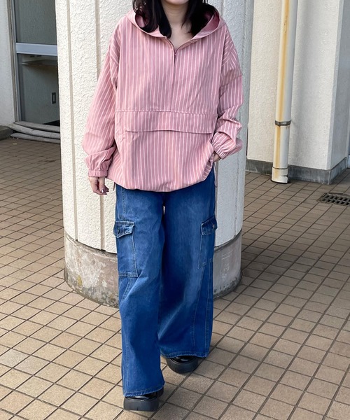 CRB(シーアールビー)の「アノラックパーカー(マウンテンパーカー・レディース・ブラック/カーキ/ピンク/ベージュ・F)」の16枚目の写真