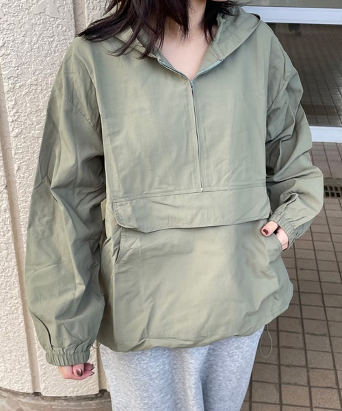CRB(シーアールビー)の「アノラックパーカー(マウンテンパーカー・レディース・ブラック/カーキ/ピンク/ベージュ・F)」の19枚目の写真