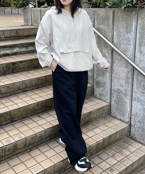 CRB(シーアールビー)の「アノラックパーカー(マウンテンパーカー・レディース・ブラック/カーキ/ピンク/ベージュ・F)」の9枚目の写真