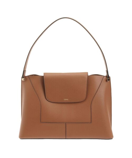 TONAL（トーナル）の「《14inchPC/A4対応/パスケース付》フェイクレザーWideトートバッグ（トートバッグ・レディース・オフホワイト/ライトグレー/キャメル・FREE）」の22枚目の写真