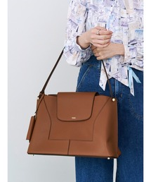 TONAL | 《14inchPC/A4対応/パスケース付》フェイクレザーWideトートバッグ(トートバッグ)