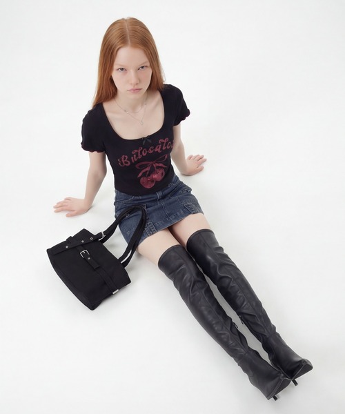 HOOK(フック)の「カーゴデニムミニスカート(デニムスカート・レディース・ライトブルー/ネイビー・S/L/M)」の15枚目の写真