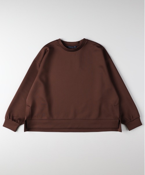 Right-on（ライトオン）の「【HONEYSUCKLE ROSE】ポンチスリットプルオーバー (シワ防止 / 体型カバー / 着回し抜群)（スウェット・レディース・ブラック/オフホワイト/グレー/ブラウン・S/M/L）」の21枚目の写真