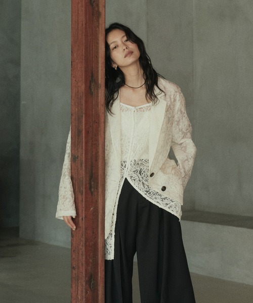 hellam（へラム）の「ジャガードレースキャミワンピース（ワンピース・レディース・ブラック/アイボリー・FREE）」の8枚目の写真