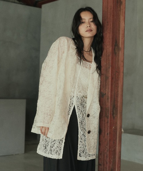 hellam（へラム）の「ジャガードレースキャミワンピース（ワンピース・レディース・ブラック/アイボリー・FREE）」の9枚目の写真