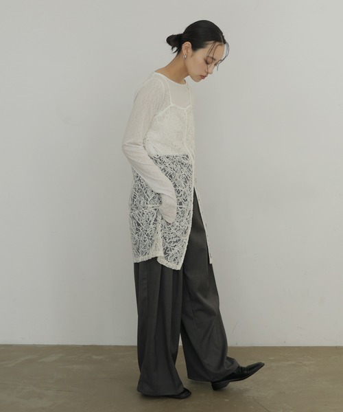 hellam（へラム）の「ジャガードレースキャミワンピース（ワンピース・レディース・ブラック/アイボリー・FREE）」の11枚目の写真