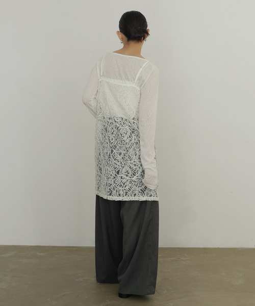 hellam（へラム）の「ジャガードレースキャミワンピース（ワンピース・レディース・ブラック/アイボリー・FREE）」の13枚目の写真