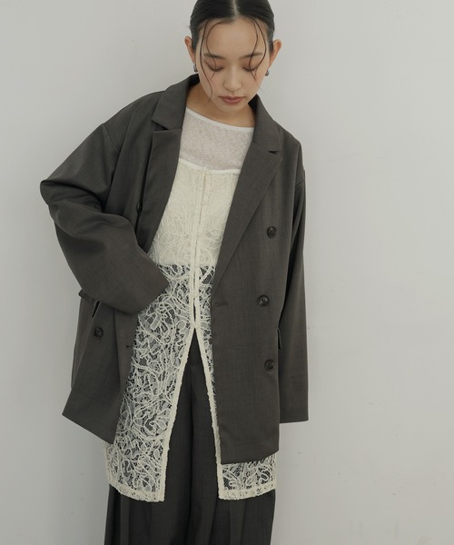 hellam（へラム）の「ジャガードレースキャミワンピース（ワンピース・レディース・ブラック/アイボリー・FREE）」の14枚目の写真