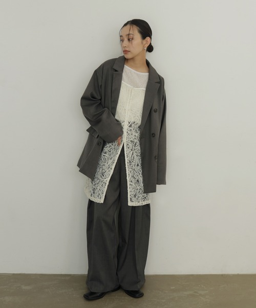 hellam（へラム）の「ジャガードレースキャミワンピース（ワンピース・レディース・ブラック/アイボリー・FREE）」の15枚目の写真