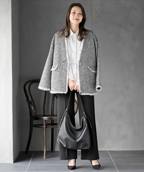 rps（アールピーエス）の「チェーンショルダーＢＡＧ（ショルダーバッグ・レディース・ブラック/グレイッシュベージュ・フリー）」の3枚目の写真