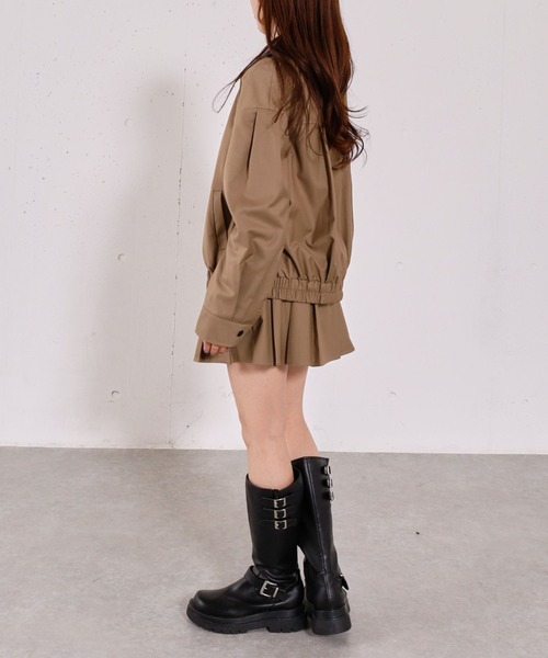 archives(アルシーヴ)の「2wayレザーカラーブルゾン(ブルゾン・レディース・ベージュ/チャコールグレー・MEDIUM)」の8枚目の写真