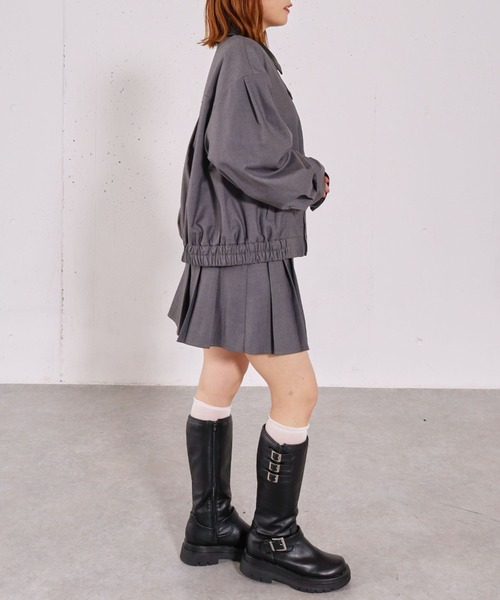 archives(アルシーヴ)の「2wayレザーカラーブルゾン(ブルゾン・レディース・ベージュ/チャコールグレー・MEDIUM)」の20枚目の写真