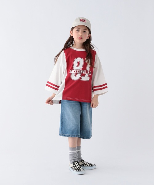 BAYFLOW（ベイフロー）の「[USED風!コーデの主役に♪]ナンバリングT(KIDS)（Tシャツ/カットソー・キッズ・ブルー/レッド/ブラック・150cm/130cm/110cm）」の8枚目の写真