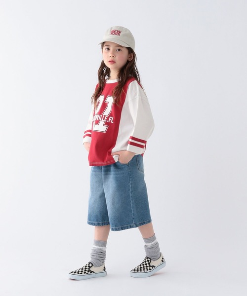 BAYFLOW（ベイフロー）の「[USED風!コーデの主役に♪]ナンバリングT(KIDS)（Tシャツ/カットソー・キッズ・ブルー/レッド/ブラック・150cm/130cm/110cm）」の12枚目の写真