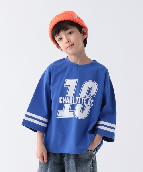 BAYFLOW（ベイフロー）の「[USED風!コーデの主役に♪]ナンバリングT(KIDS)（Tシャツ/カットソー・キッズ・ブルー/レッド/ブラック・150cm/130cm/110cm）」の21枚目の写真