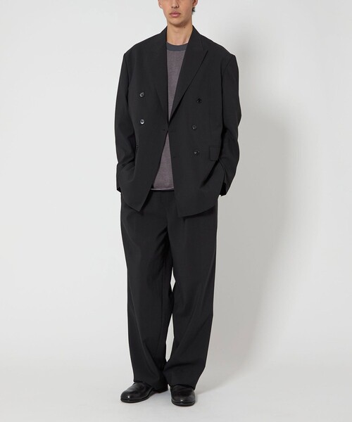 MONKEY TIME(モンキータイム)の「RENU TROシリーズ ダブル ブレスト ジャケット -セットアップ対応-(テーラードジャケット・メンズ・ブラック/ダークグレー・L/M/S/XL)」の1枚目の写真