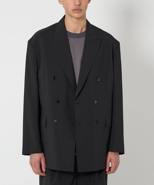 MONKEY TIME(モンキータイム)の「RENU TROシリーズ ダブル ブレスト ジャケット -セットアップ対応-(テーラードジャケット・メンズ・ブラック/ダークグレー・L/M/S/XL)」の3枚目の写真