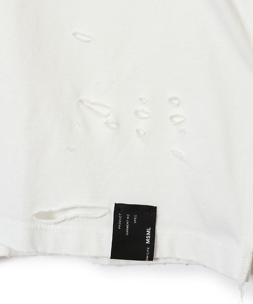 MSML(エムエスエムエル)の「DAMAGE T SHIRT(Tシャツ/カットソー・メンズ・ブラック/ホワイト・XL/L/M)」の11枚目の写真
