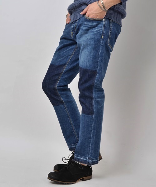 SHIPS JET BLUE（シップスジェットブルー）の「SHIPS JET BLUE(シップス ジェットブルー): クラフト JEGデニムパンツ■（デニムパンツ・メンズ・インディゴブルー/ライトインディゴブルー・MEDIUM/SMALL/LARGE）」の3枚目の写真